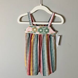 Striped Multicolor Baby Romper size 3-6 month NWT